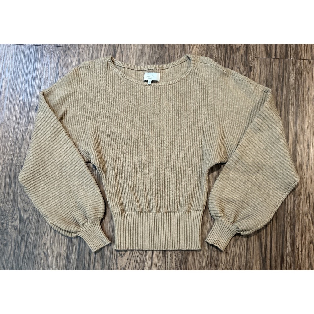 L'Academie ribbed knit long sleeve Color beige Size S